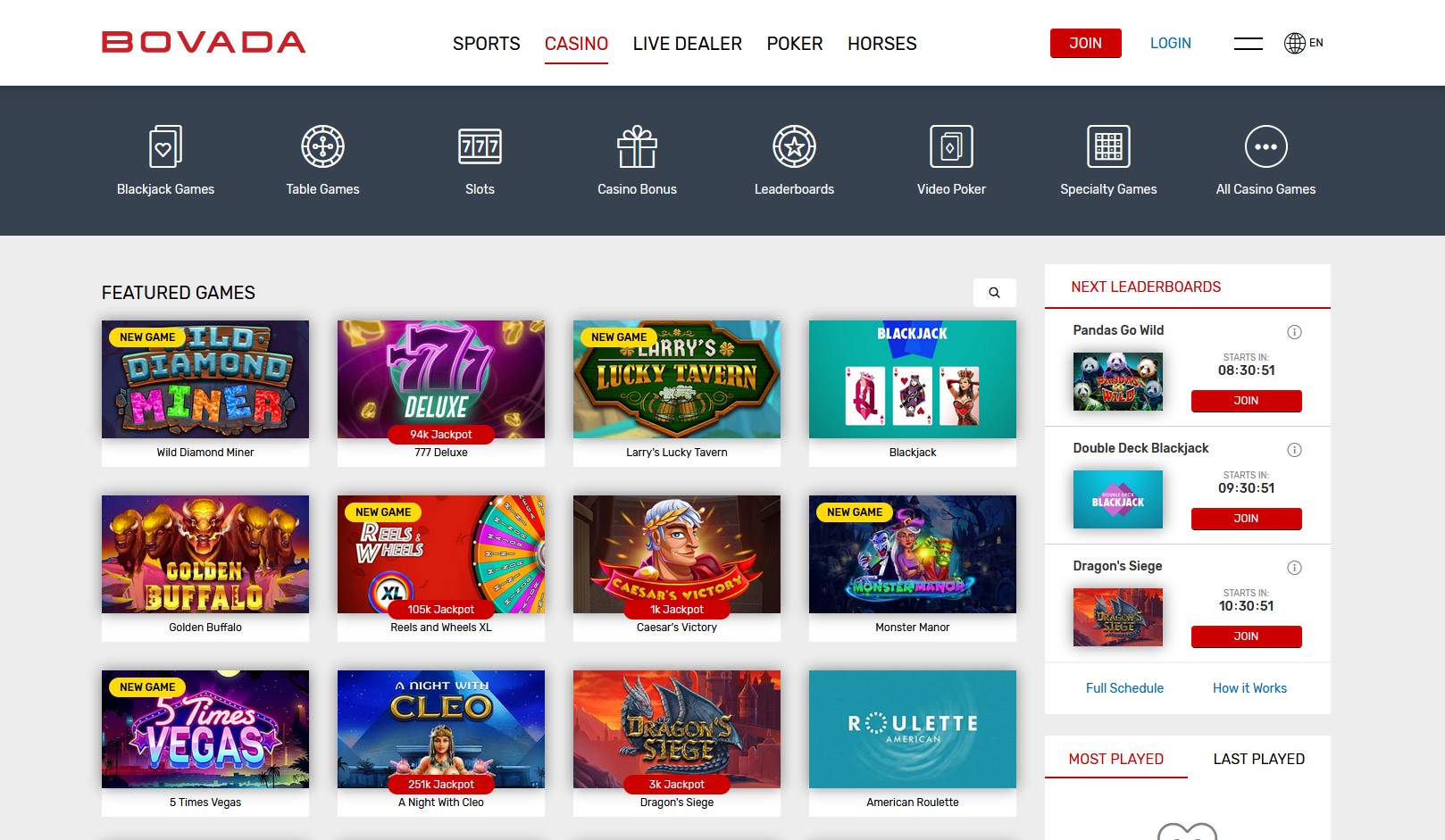 Bovada Casino Review - Bovada Details - Vegas Bitcoin Casino